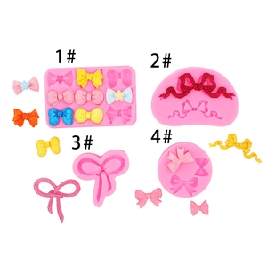 Bowknot Schleife Silikonform DIY Fondant Tortendeko Schokolade Harz Süßigkeiten Basteln Handgemachte Seifenform Werkzeug