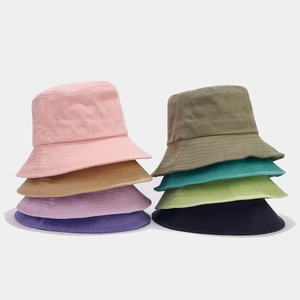 Retro patchwork cotton bucket hats with metal eyelets in multiple colors for sun protection