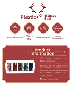 Detail of 36pcs assorted 4cm Christmas balls set in matte and glossy finishes