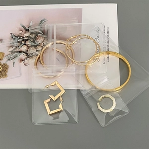Transparent Thickened Plastic Jewelry Storage Zip Lock Bag Reusable Anti-Oxidation Sealing Pouch For Earrings Rings Necklaces Collectibles