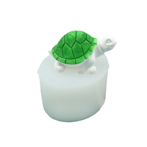 3D turtle silicone mold for DIY plaster resin and chocolate crafts with finished model