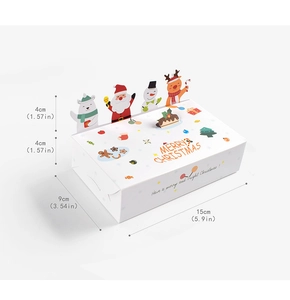 Foldable Christmas gift box featuring Santa design and dimensions 15x9x4cm plus decor