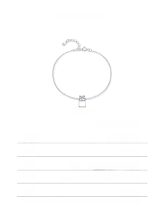Specifications of S925 sterling silver moissanite bracelet with chain length and stone sizes