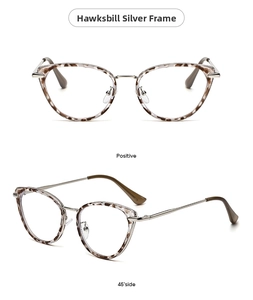Detail of tortoise shell cat eye sunglasses with silver metal frames and side view