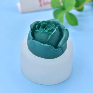 3D rose flower silicone mold for handmade soap candle making and DIY resin crafts