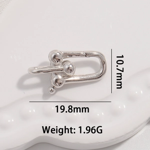 S925 sterling silver horseshoe U-shaped spring clasp for DIY bracelets and necklaces
