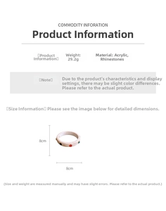 Detailed macro view of acrylic bangle with colorful rhinestones and marble texture