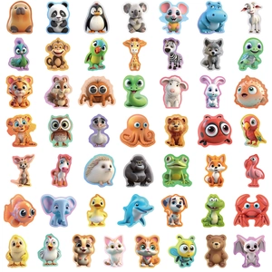 50 cute cartoon animal stickers for kids DIY laptop water bottle decoration