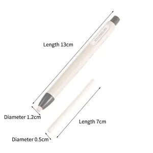 Retractable pen-style eraser with refill, Morandi aesthetic minimalist office school supply