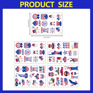USA 250th Independence Day face tattoo set with product size 150cm x 105cm dimensions