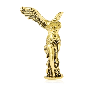 Vintage Winged Goddess of Victory Alloy Brooch European Greek Mythological Statue Relief Jewelry Pin For Women Accessory