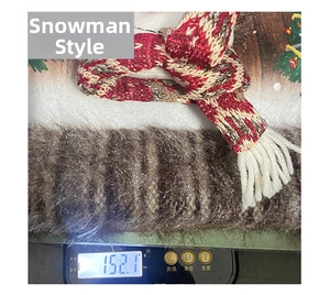 Fodera per cuscino in peluche natalizio pupazzo di neve pesata su bilancia: 152,1 g