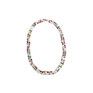 Bohemian colorful crystal beaded necklace for women featuring a multilayer vintage design