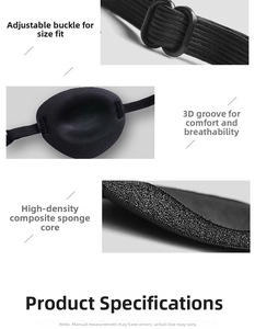 Adjustable 3D eye patch with high-density sponge and elastic strap for amblyopia treatment