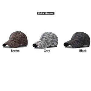 Casquettes de baseball en simili cuir à motif losange en marron, gris et noir