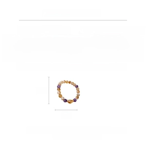 Detailed sizing chart for Citrine and Tiger Eye bracelet with 10mm beads and 17cm length