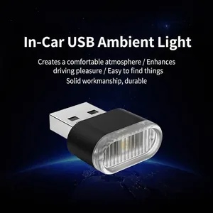 Car USB atmosphere LED light with star background for interior ambient lighting