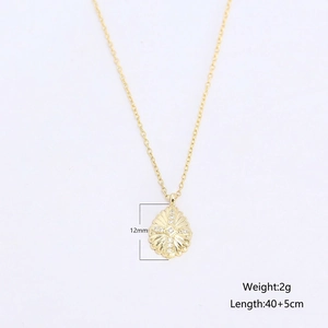 S925 silver water drop pendant necklace with cross diamond setting for women