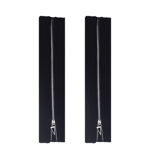 Jambières noires style Lolita avec fermeture éclair en métal argenté pour l'hiver