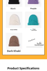 Detailed view of distressed knit beanies showing frayed edge texture in five colors