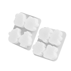Moules à bougies en silicone avec motifs de sapin de Noël, bonhomme de neige et Père Noël