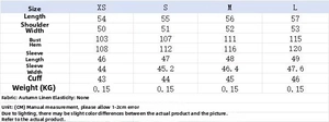 Size chart for floral print top and pants set showing dimensions from XS to L in centimeters