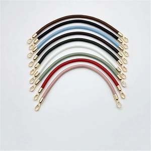Adjustable PU leather handbag straps with gold metal hooks in multiple vibrant colors