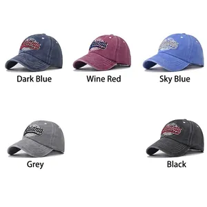 Casquettes de baseball vintage en coton délavé brodées Atlanta en cinq couleurs