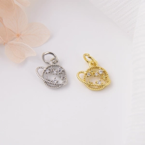 Mini Planet Star Globe Charms Copper Zircon Micro Inlaid Pendants For DIY Jewelry Making Earrings Bracelets Necklaces