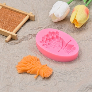 Silikonform im Tulpenstrauß-Design für DIY-Backen und handgemachte Seifen mit Muster
