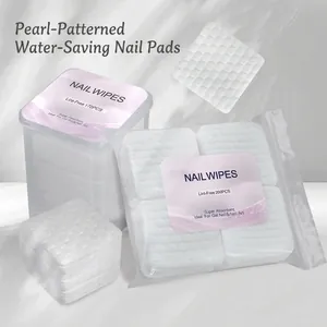 Professional Nail Polish Remover Wipes Lint Free Highly Absorbent Soft Artificial Pearl Texture Non Woven Cleansing Pads For Gel Polish Home Salon