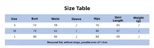 Detailed size chart for the women's strapless floral print slim fit mini dress