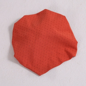 Red breathable knit fabric turban hat for infants and toddlers with a cute bow knot