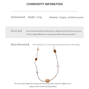 Détails de taille pour collier vintage œil de tigre et perles en cuivre et imitation