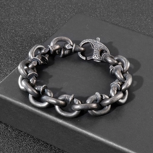 Collana E Bracciale Da Uomo In Acciaio Inossidabile Maglie A Chiodo Borchie Quadrate Accessori Moda Punk