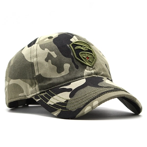 Cotton Baseball Cap Embroidery Shield Eagle Tactical Outdoor Sports Camouflage Sun Hat Adjustable For Men Women