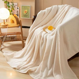 Microfiber Coral Fleece Bath Towel Super Absorbent Soft Pineapple Grid Waffle Texture For Men Women Adults Kids Home