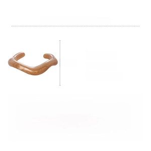 Detailed specs of irregular acrylic open bangle with brown marble pattern 21.3g
