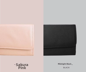 Minimalist Saffiano leather jewelry organizers in cherry pink and midnight black variants