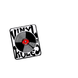 Creative Vinyl Rules enamel brooch pin for clothing and bags with retro music design