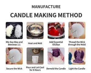 Detailed guide for DIY Calla Lily candle making using silicone molds and soy wax