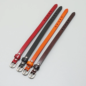 Adjustable vintage leather bracelets for men in red, black, orange, and brown colors