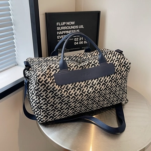 Borsa Da Viaggio In Jacquard Monogramma Grande Capacità Con Scomparto Per Scarpe Separazione Secco Umido Fitness