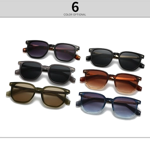 Showcase of six stylish color options for classic square frame pilot sunglasses for men