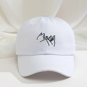 Casquette De Baseball Polyester Broderie Pinky Swear Réglable Respirant Extérieur Chapeau Protection Solaire Hommes Femmes