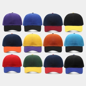Baseball Cap Color Block Polyester Twill Adjustable Strap Breathable Curved Brim Sun Protection Outdoor Sports Unisex