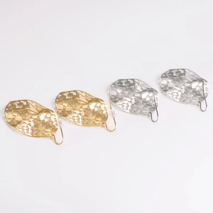 Hollow leaf geometric earrings in gold and silver stainless steel finish
