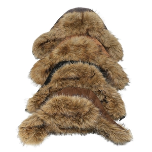 Winter trapper hats in four colors with thick faux fur lining and suede finish