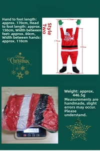 Dimensions détaillées du Père Noël grimpant avec affichage de la mesure du poids