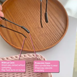 Serre-tête ondulé en métal noir avec embouts de protection pour hommes et femmes